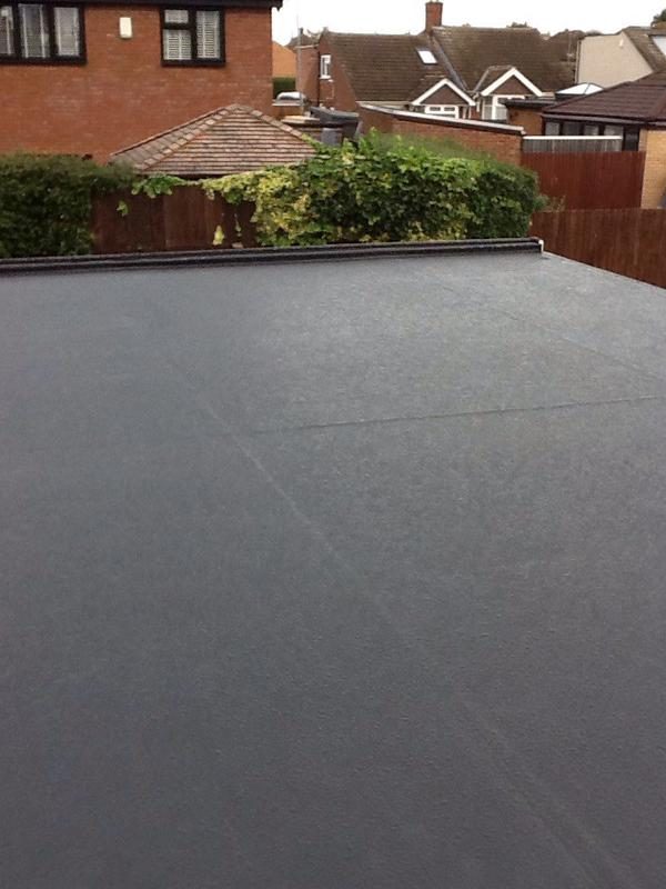 New EPDM rubber flat roof