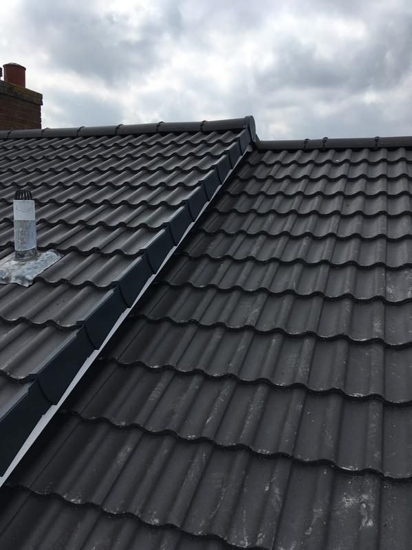 New grey tiled roof